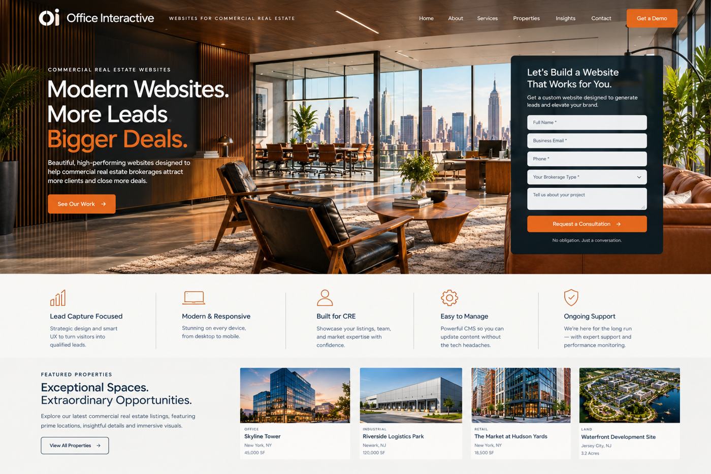 Brokerage website sample design