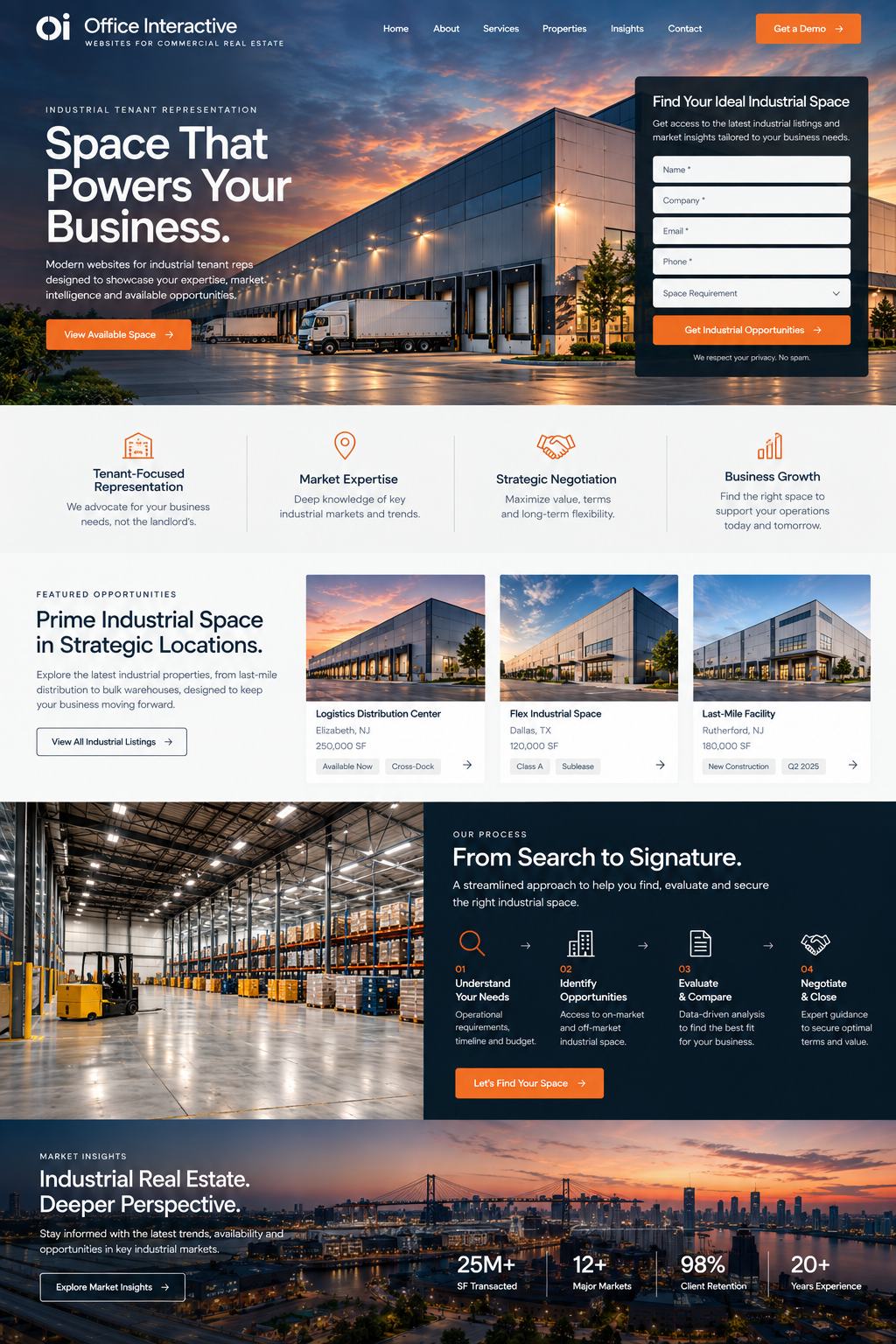 Industrial tenant rep sample design